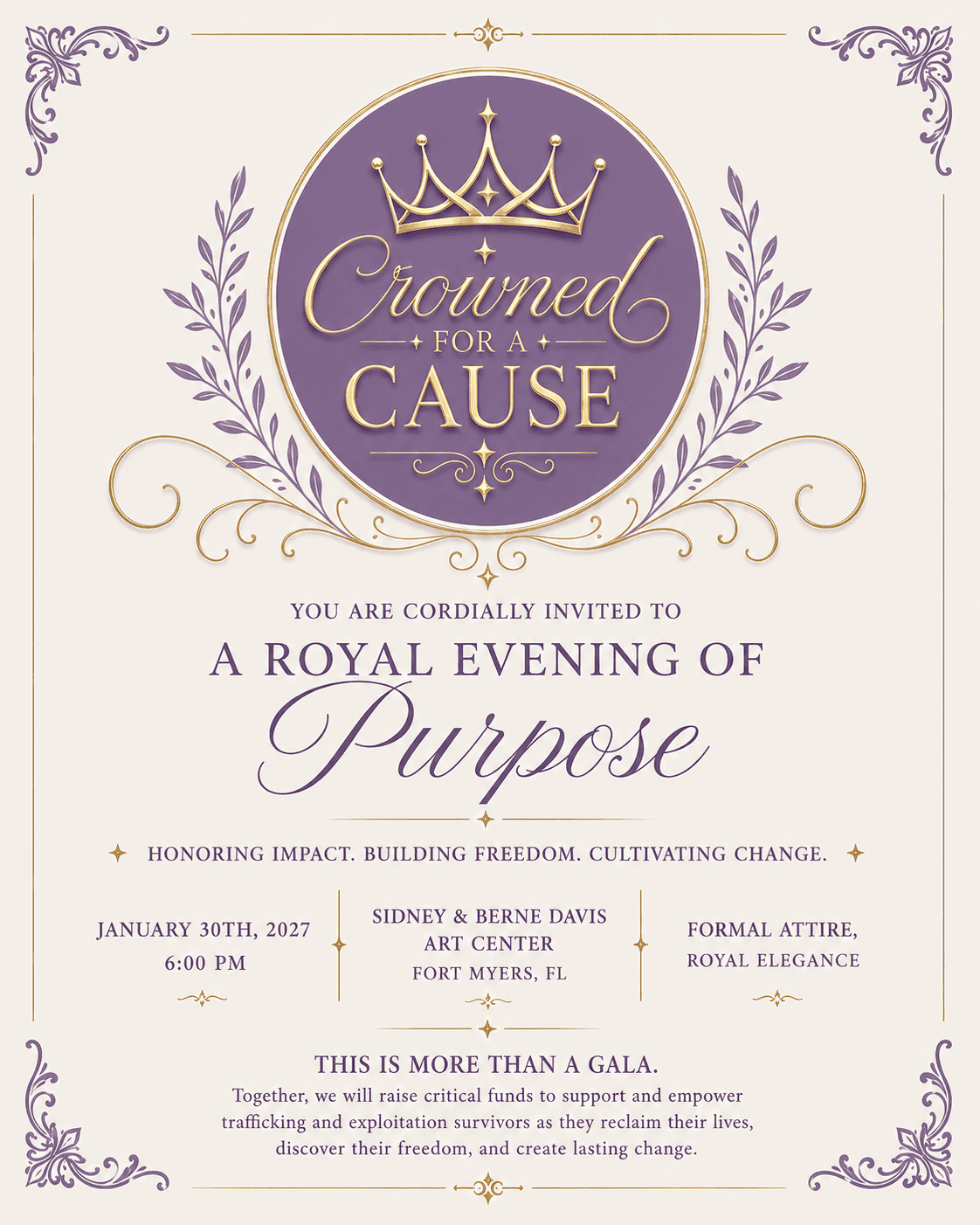 Crowned For A Cause Invite