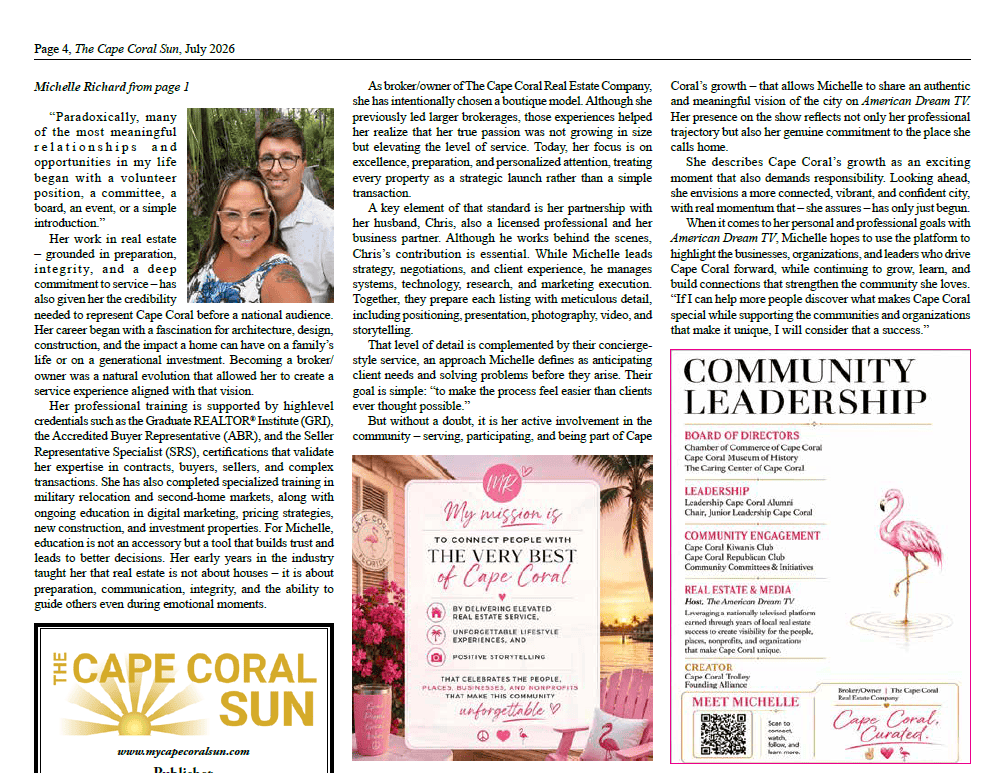 The Cape Coral Sun: The voice of Cape Coral on American Dream TV part 2
